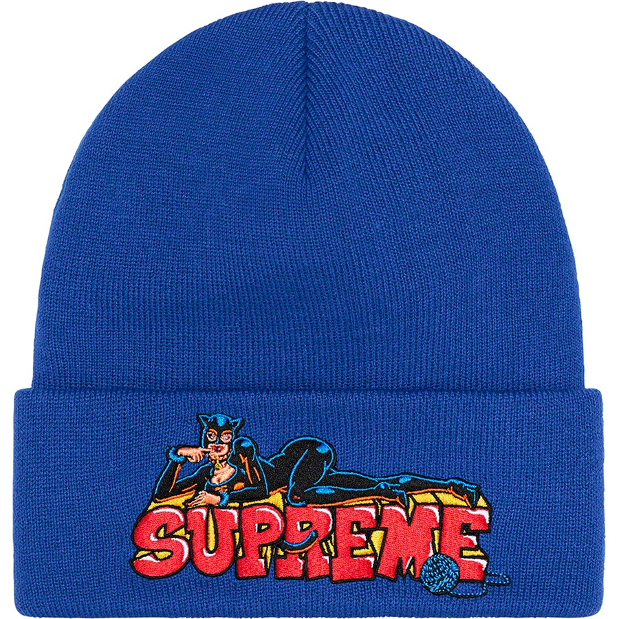 Details on Catwoman Beanie Royal from fall winter
                                                    2022 (Price is $38)