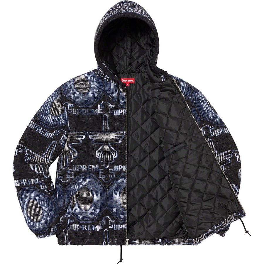 Details on Woven Hooded Jacket Blue from fall winter
                                                    2022 (Price is $198)
