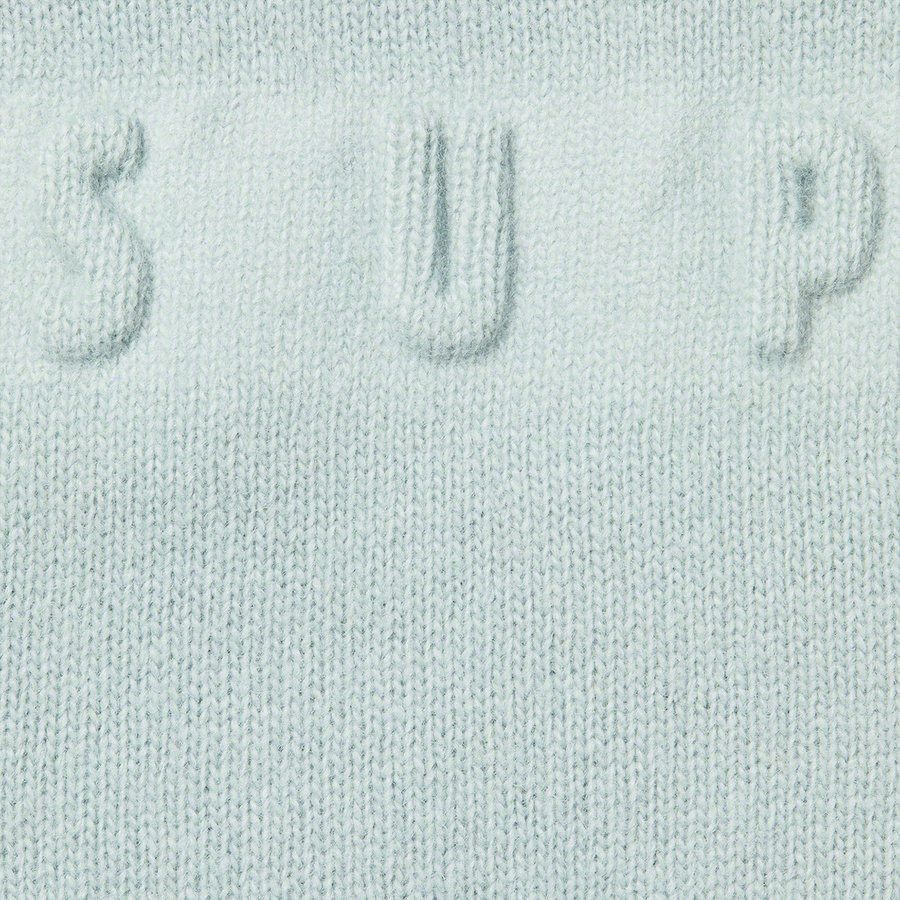 Details on Embossed Sweater Light Blue from fall winter 2022 (Price is $148)