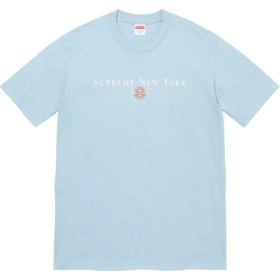 Details on Tradition Tee Dusty Blue from fall winter
                                                    2022 (Price is $40)