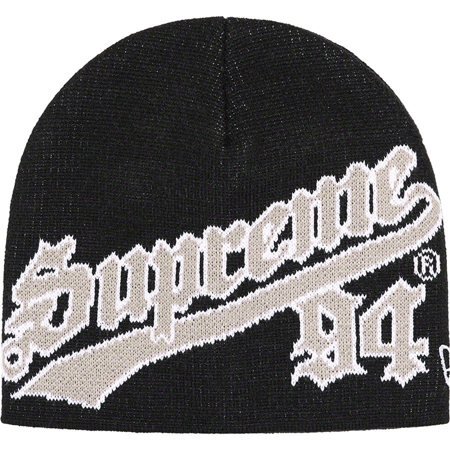 Details on New Era Script Beanie Black from fall winter 2022 (Price is $40)
