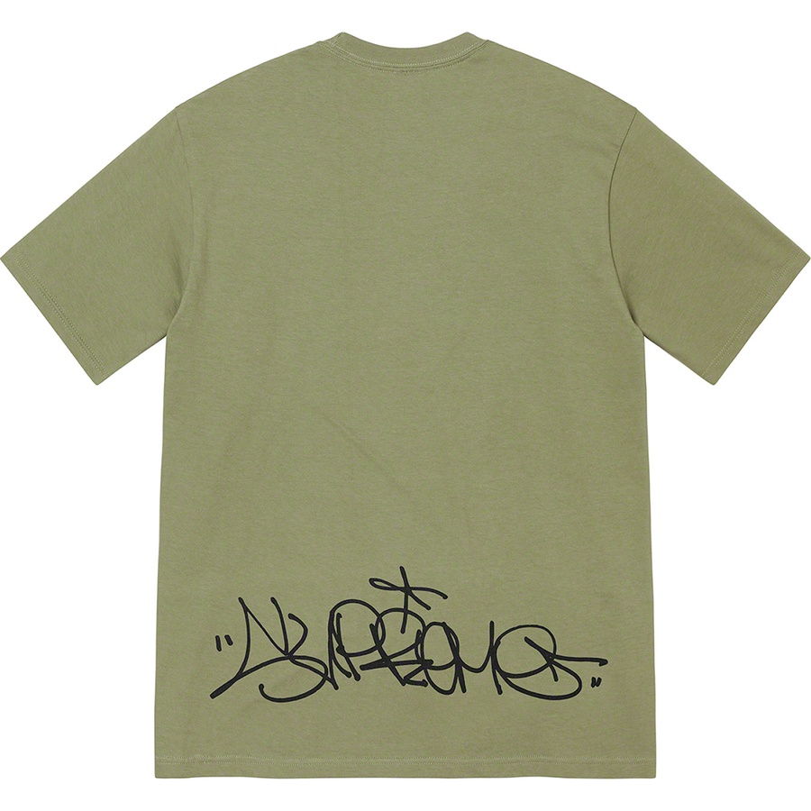 Details on Supreme IRAK Cast Tee Light Olive from fall winter
                                                    2022 (Price is $44)