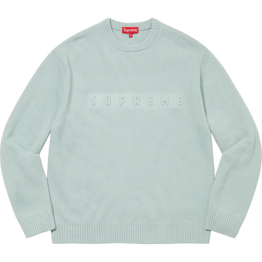 Details on Embossed Sweater Light Blue from fall winter
                                                    2022 (Price is $148)