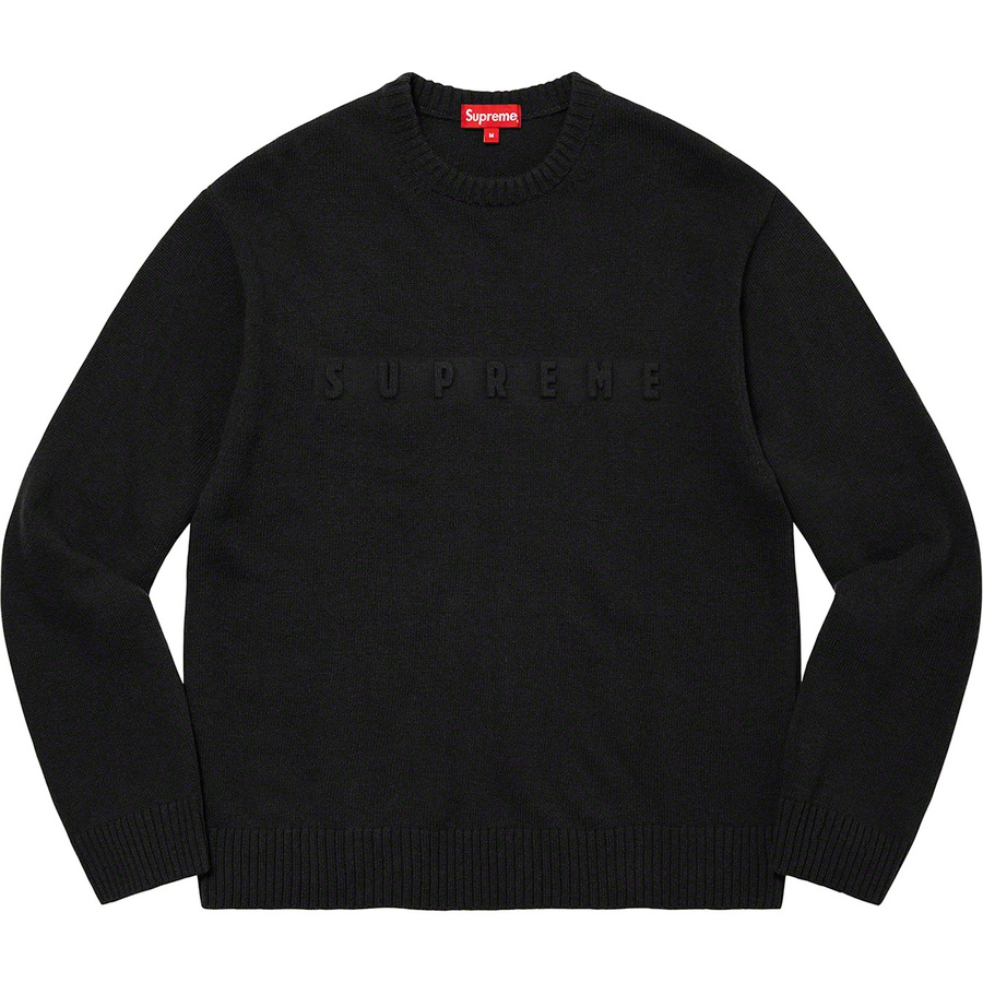 Details on Embossed Sweater Black from fall winter 2022 (Price is $148)