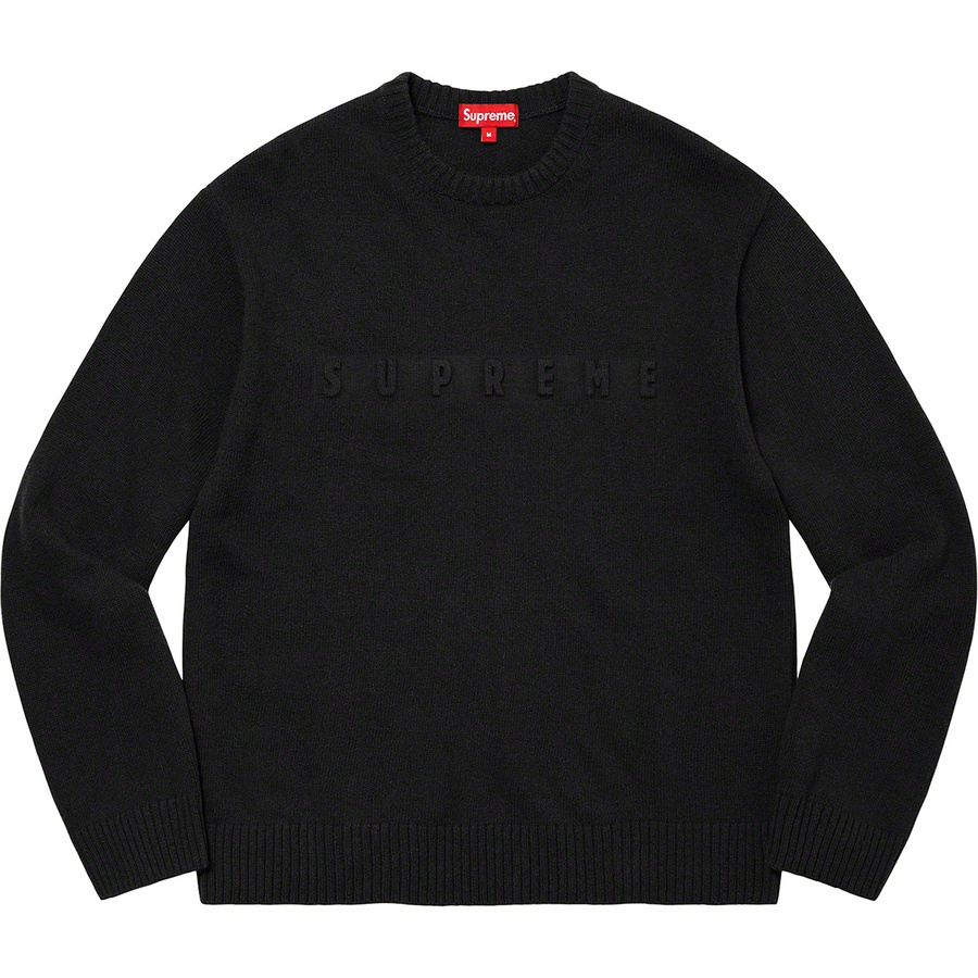 Details on Embossed Sweater Black from fall winter
                                                    2022 (Price is $148)