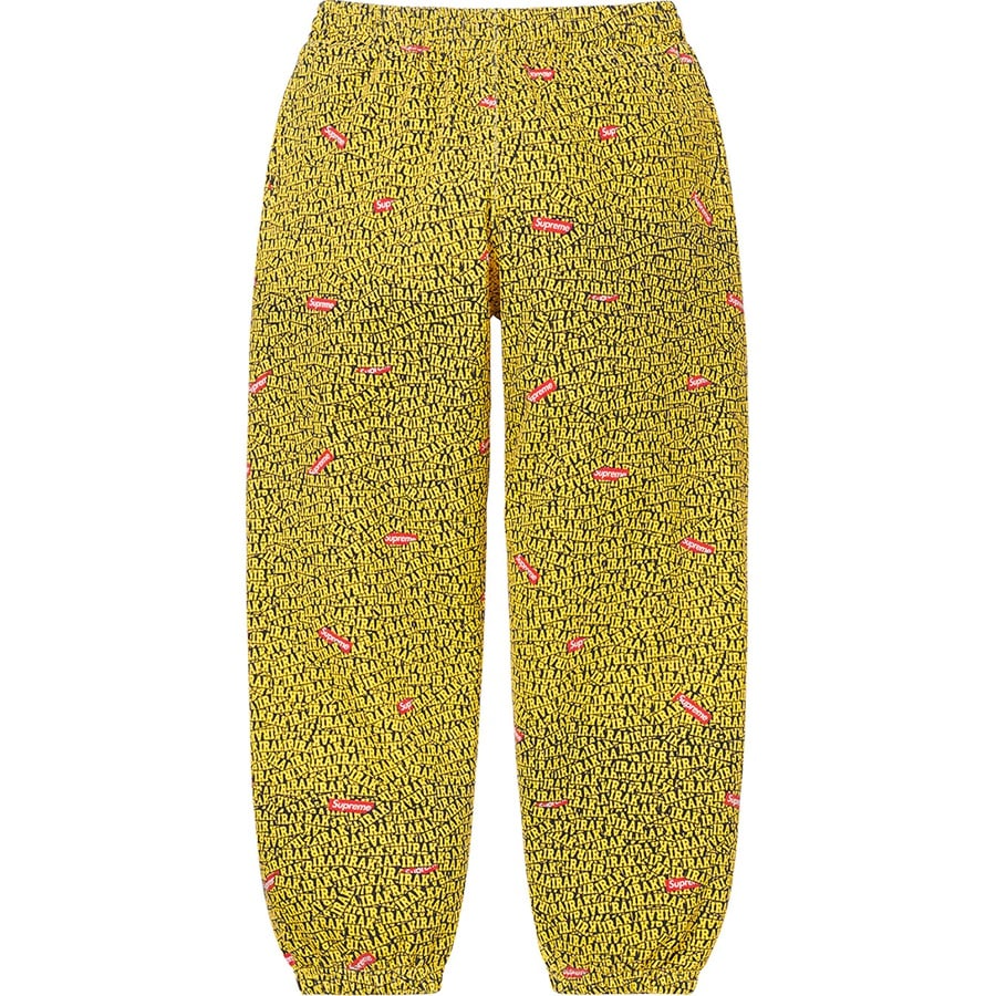 Details on Supreme IRAK Sweatpant Yellow from fall winter
                                                    2022 (Price is $168)