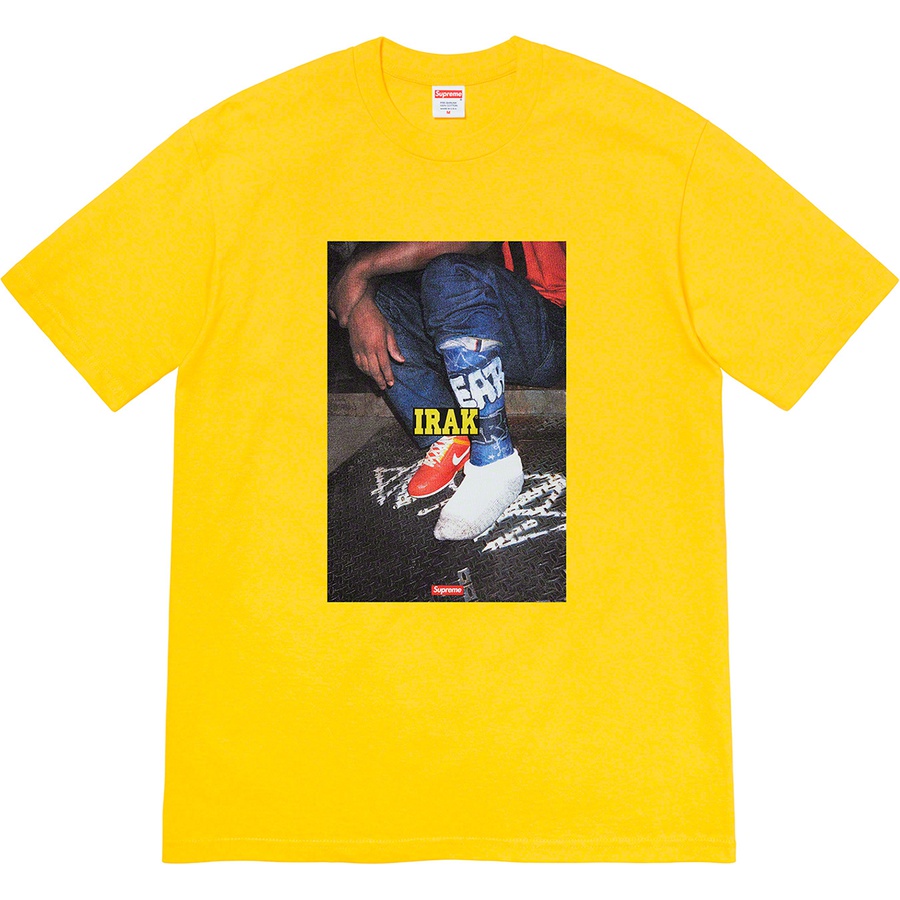 Details on Supreme IRAK Cast Tee Yellow from fall winter
                                                    2022 (Price is $44)
