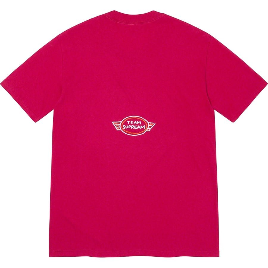 Details on Gonz Portrait Tee Magenta from fall winter
                                                    2022 (Price is $40)