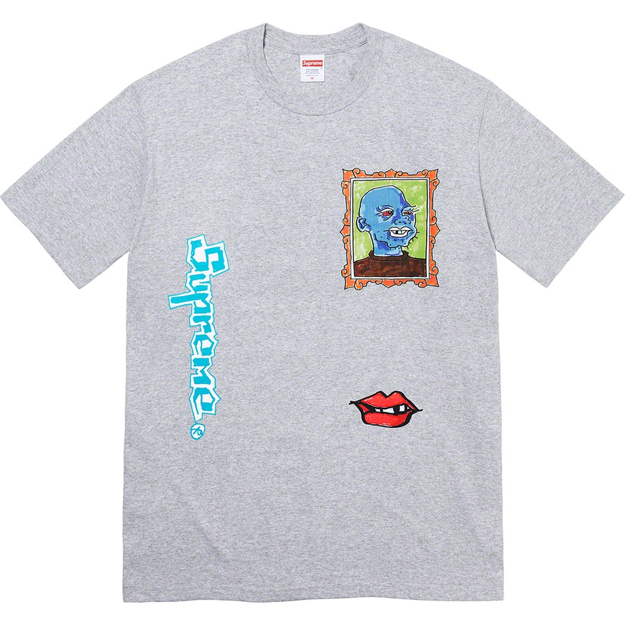 Details on Gonz Portrait Tee Heather Grey from fall winter
                                                    2022 (Price is $40)