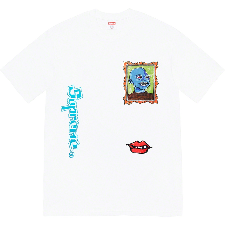 Details on Gonz Portrait Tee White from fall winter
                                                    2022 (Price is $40)