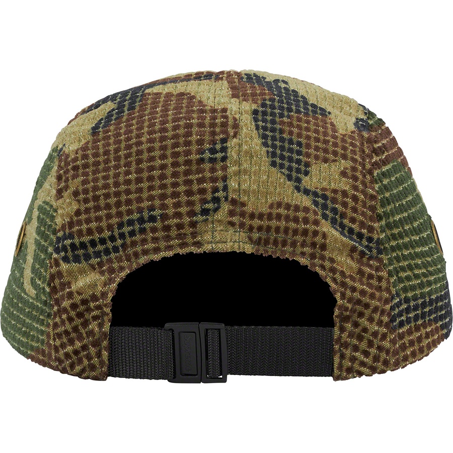 Details on Camo Grid Velvet Camp Cap Woodland Camo from fall winter
                                                    2022 (Price is $58)