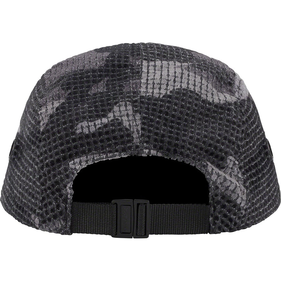 Details on Camo Grid Velvet Camp Cap Black Camo from fall winter
                                                    2022 (Price is $58)