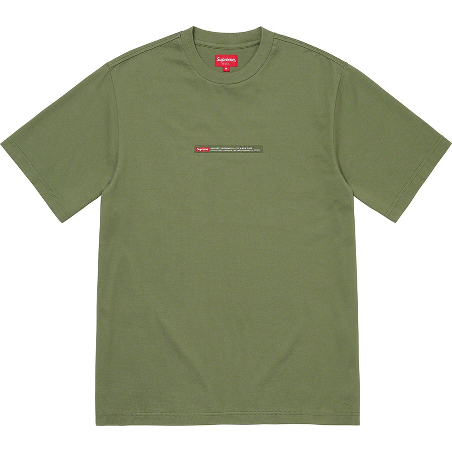 Supreme Property Label S S Top (FW22) - Olive - $68