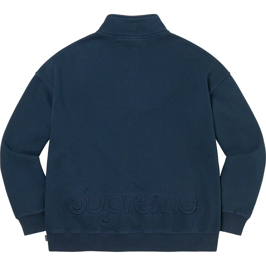 Details on Washed Half Zip Pullover Navy from fall winter 2022 (Price is $158)