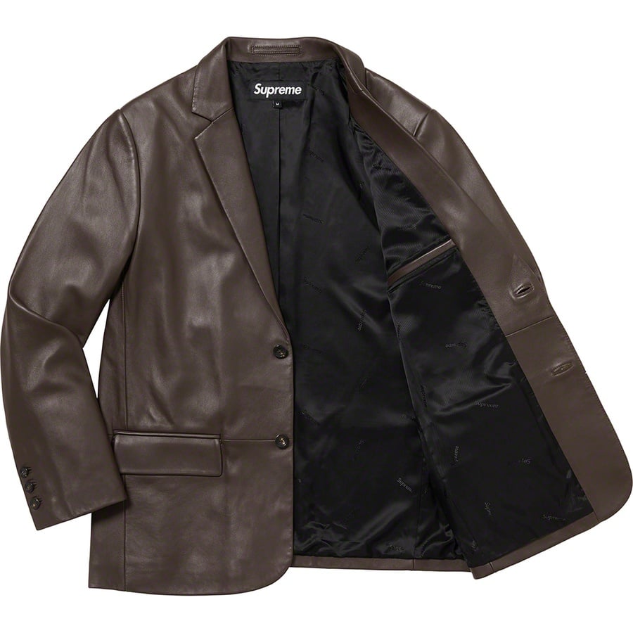 Details on Leather Blazer Brown from fall winter
                                                    2022 (Price is $498)