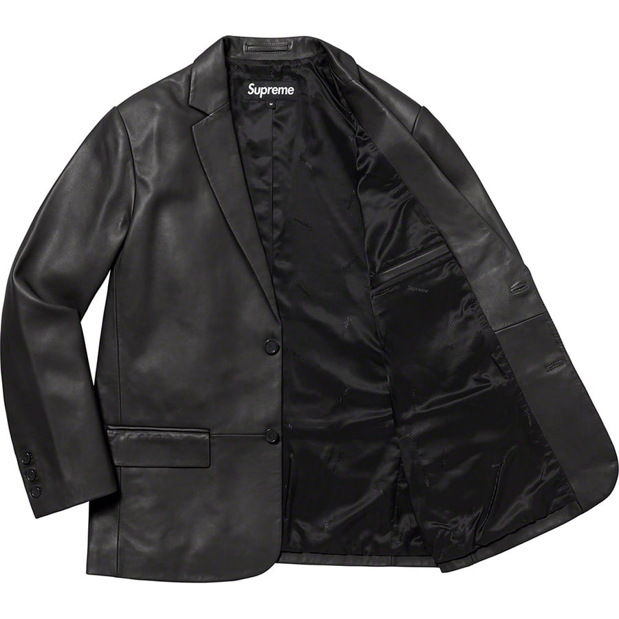 Details on Leather Blazer Black from fall winter
                                                    2022 (Price is $498)