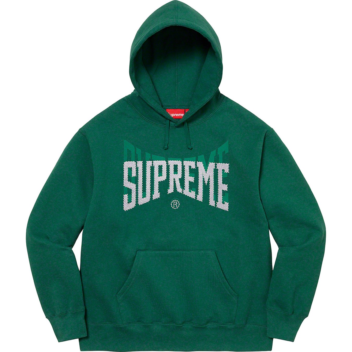 Supreme Rhinestone Hooded Sweatshirt Burnt Red