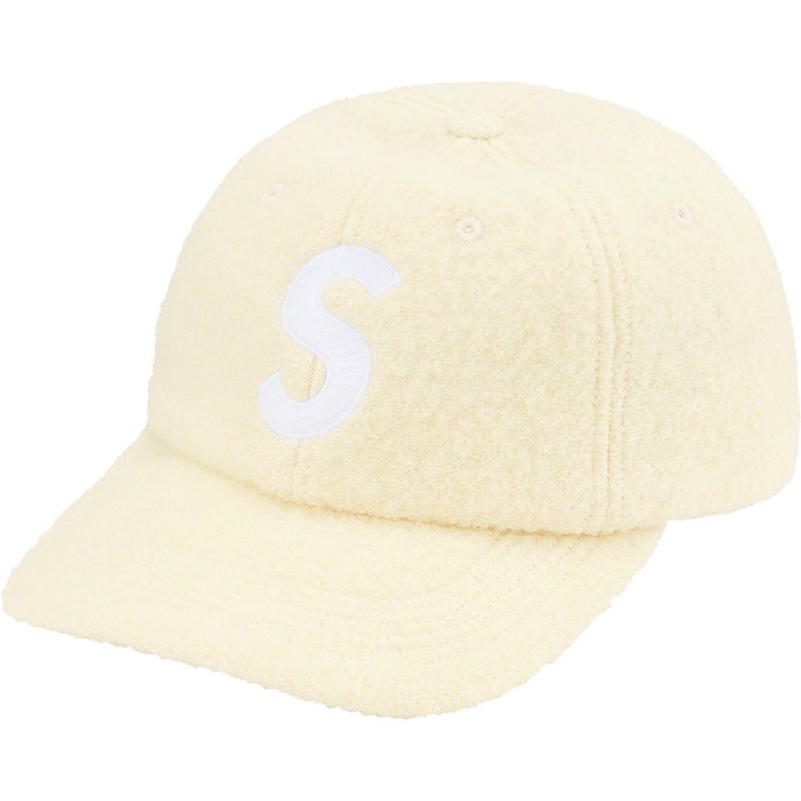 Details on Boiled Wool S Logo 6-Panel White from fall winter 2022 (Price is $58)