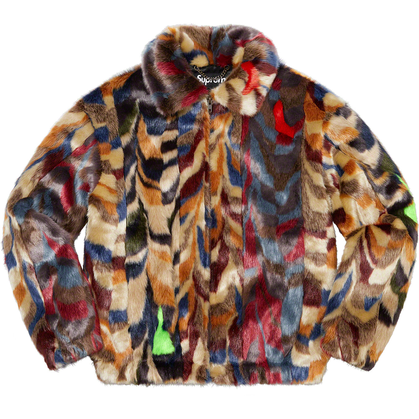 Supreme Faux Fur Bomber Jacket Multicolor