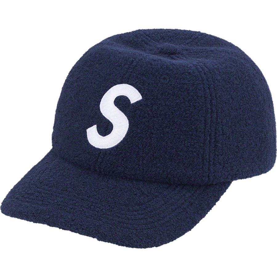 Details on Boiled Wool S Logo 6-Panel Navy from fall winter 2022 (Price is $58)