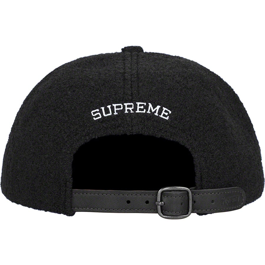 Details on Boiled Wool S Logo 6-Panel Black from fall winter 2022 (Price is $58)