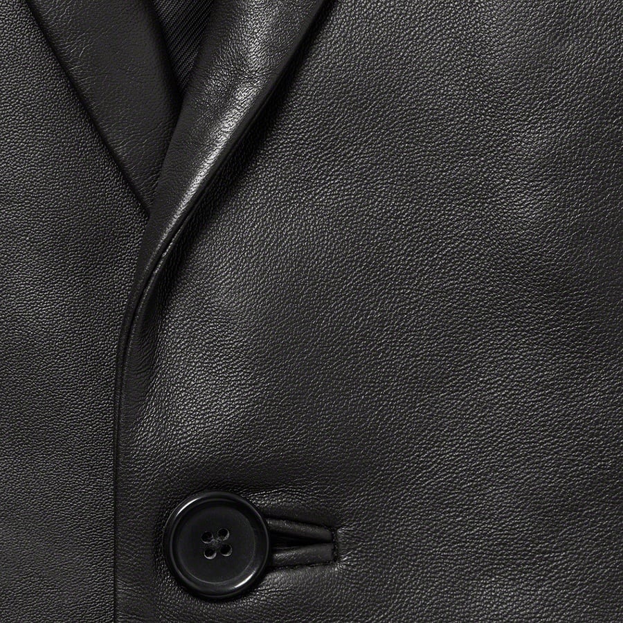 Details on Leather Blazer Black from fall winter 2022 (Price is $498)