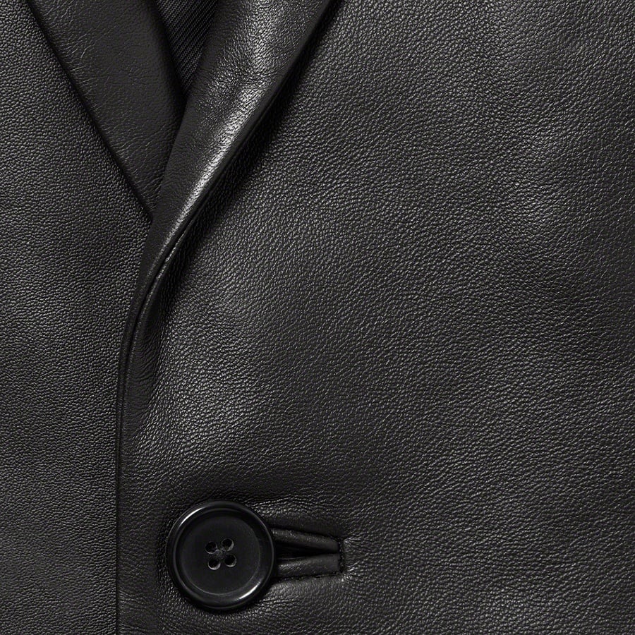 Details on Leather Blazer Black from fall winter
                                                    2022 (Price is $498)