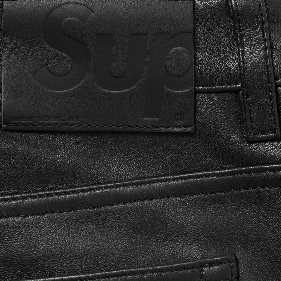 Details on Leather 5-Pocket Jean Black from fall winter 2022 (Price is $398)
