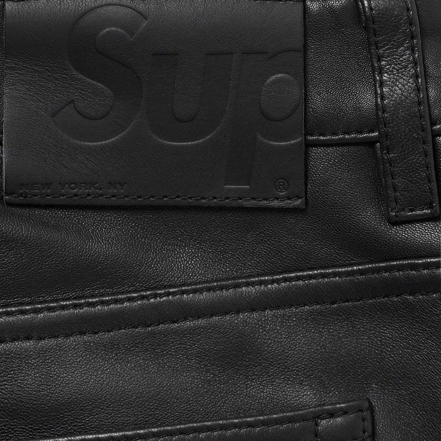 Details on Leather 5-Pocket Jean Black from fall winter
                                                    2022 (Price is $398)