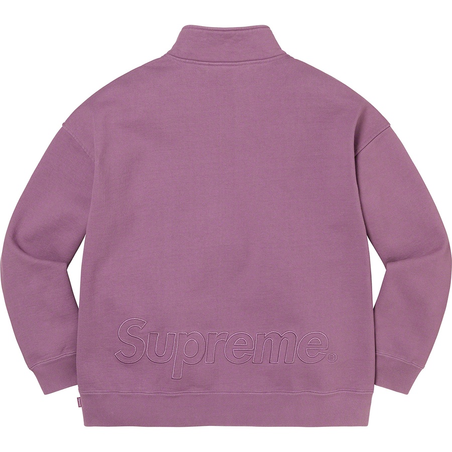 Details on Washed Half Zip Pullover Dusty Purple from fall winter
                                                    2022 (Price is $158)