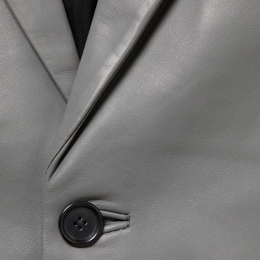 Details on Leather Blazer Grey from fall winter 2022 (Price is $498)