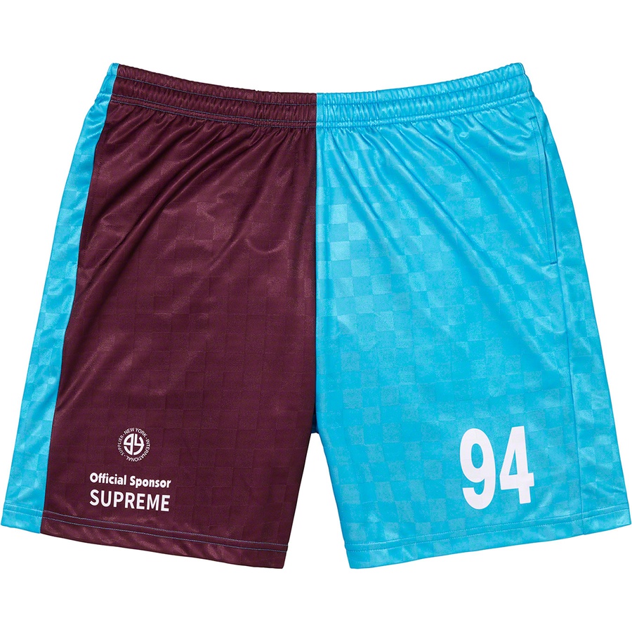 Details on Split Soccer Short Burgundy from fall winter
                                                    2022 (Price is $98)