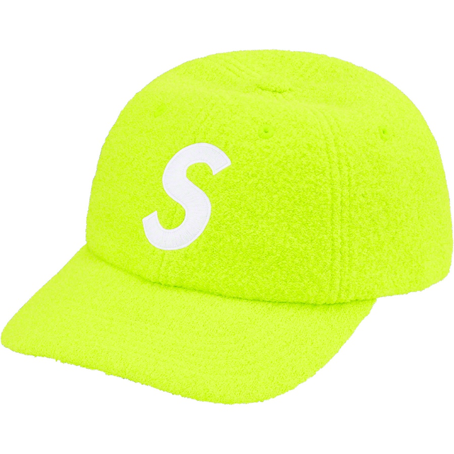 Details on Boiled Wool S Logo 6-Panel Fluorescent Green from fall winter 2022 (Price is $58)