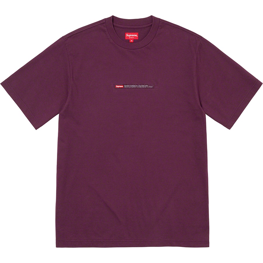 Supreme Property Label S S Top (FW22) - Eggplant - $68