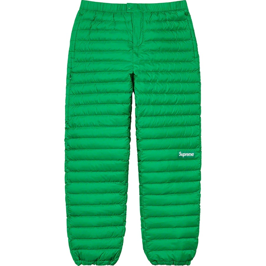 Details on Micro Down Pant Green from fall winter
                                                    2022 (Price is $188)