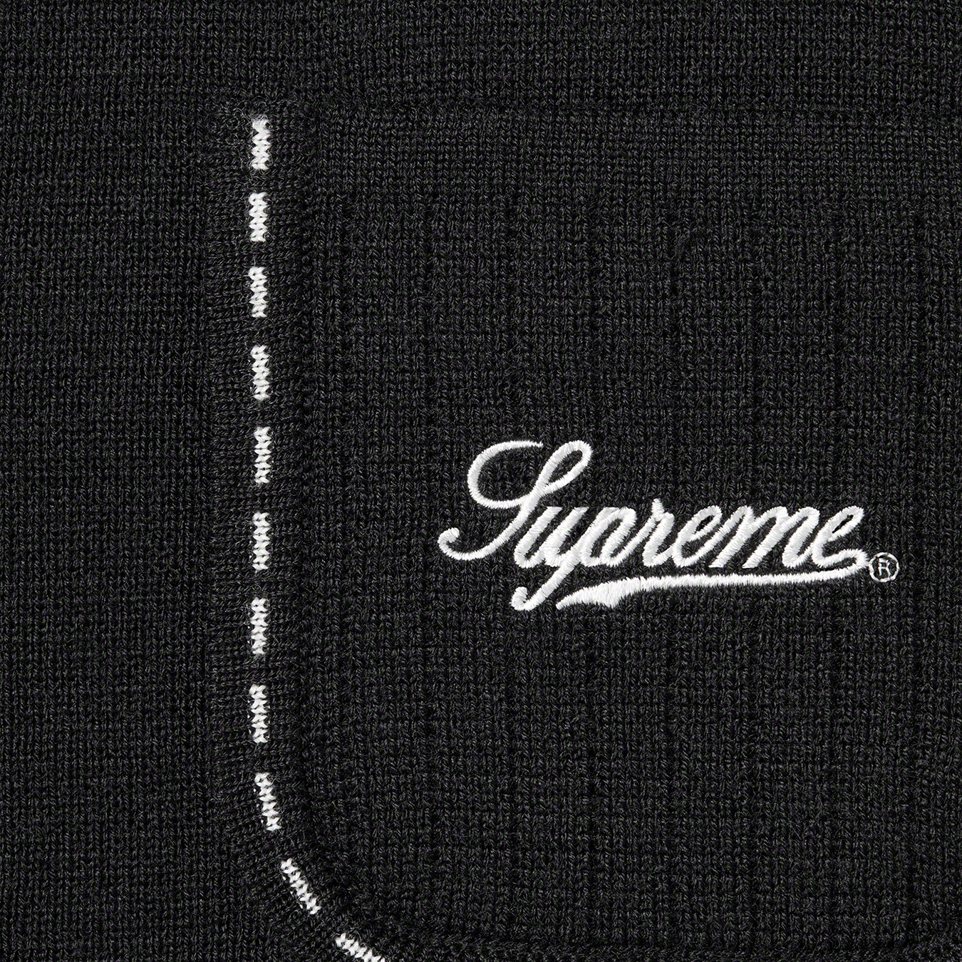 Contrast Stitch Button Up Sweater - fall winter 2022 - Supreme