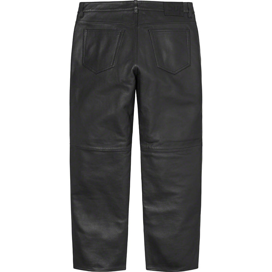 Details on Leather 5-Pocket Jean Black from fall winter 2022 (Price is $398)