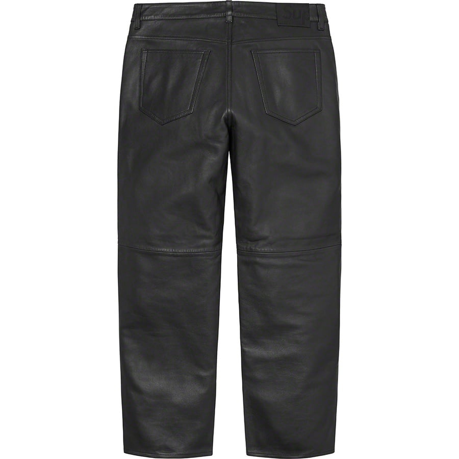 Details on Leather 5-Pocket Jean Black from fall winter
                                                    2022 (Price is $398)