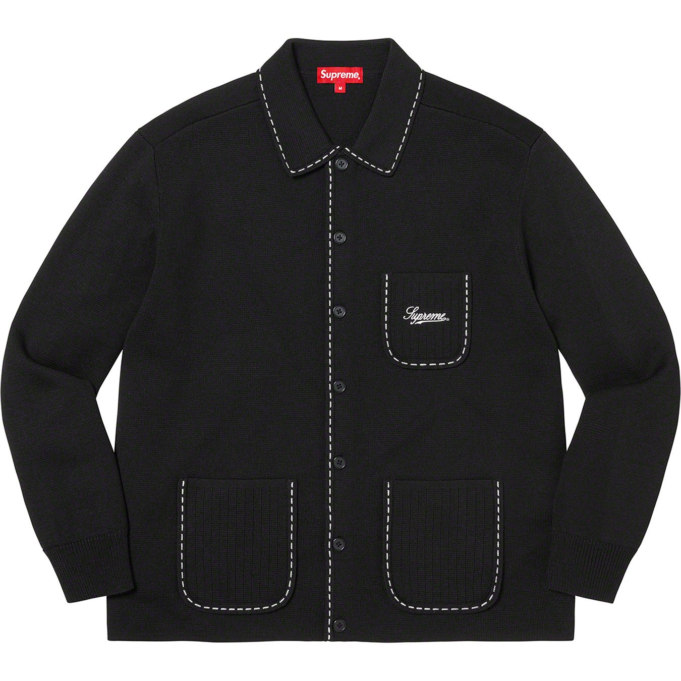 supreme contrast stitch work jacket