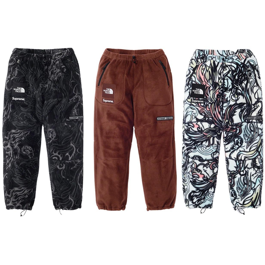 Details on Supreme The North Face Steep Tech Fleece Pant from fall winter
                                            2022 (Price is $188)