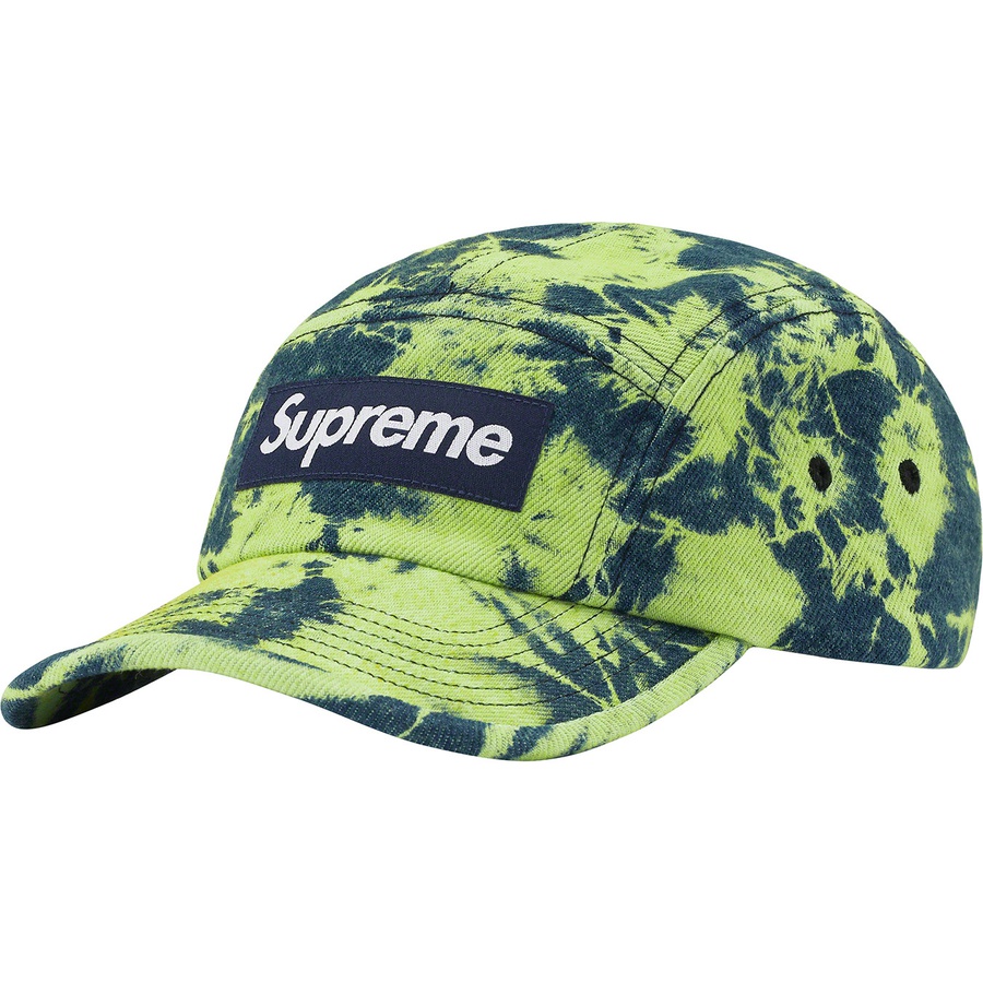 Details on Denim Camp Cap Dyed Green from fall winter 2022 (Price is $48)