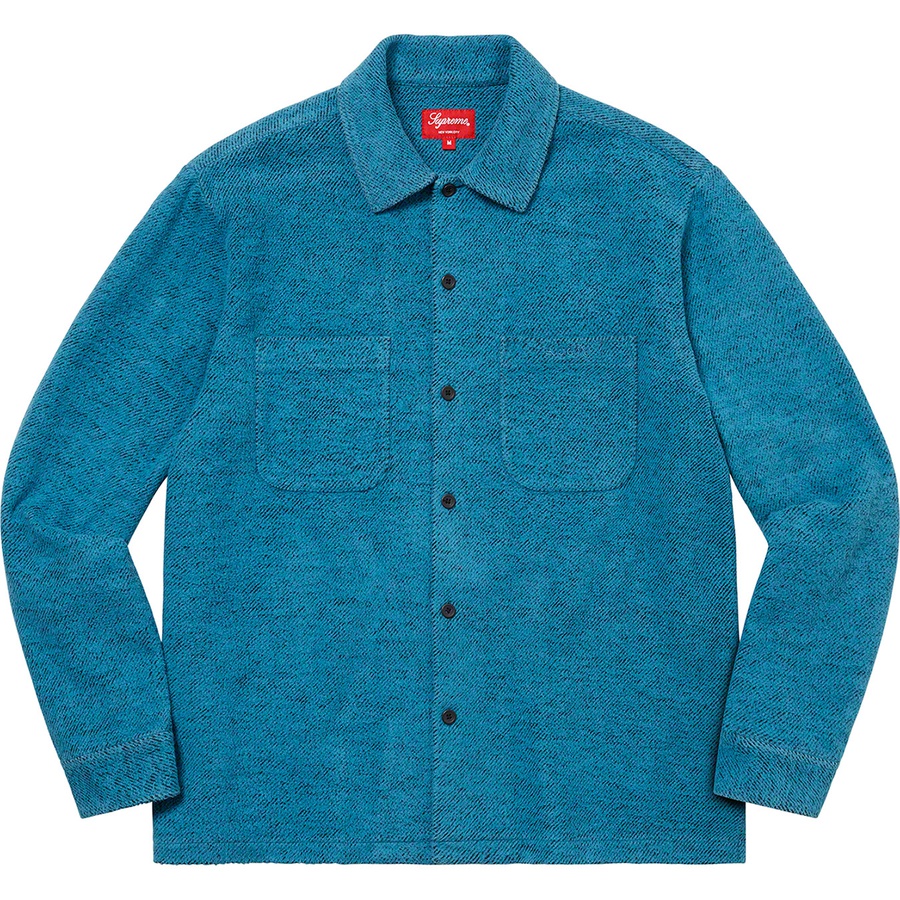 Details on Brushed Flannel Twill Shirt Blue from fall winter 2022 (Price is $138)