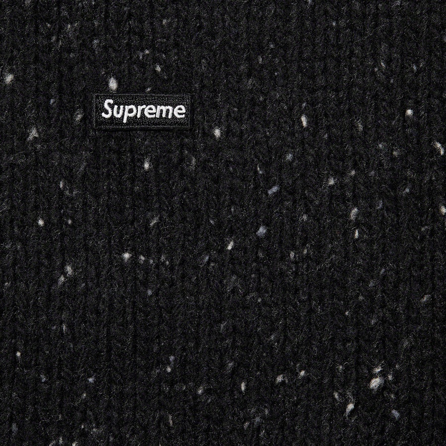 Details on Small Box Speckle Sweater Black from fall winter 2022 (Price is $148)