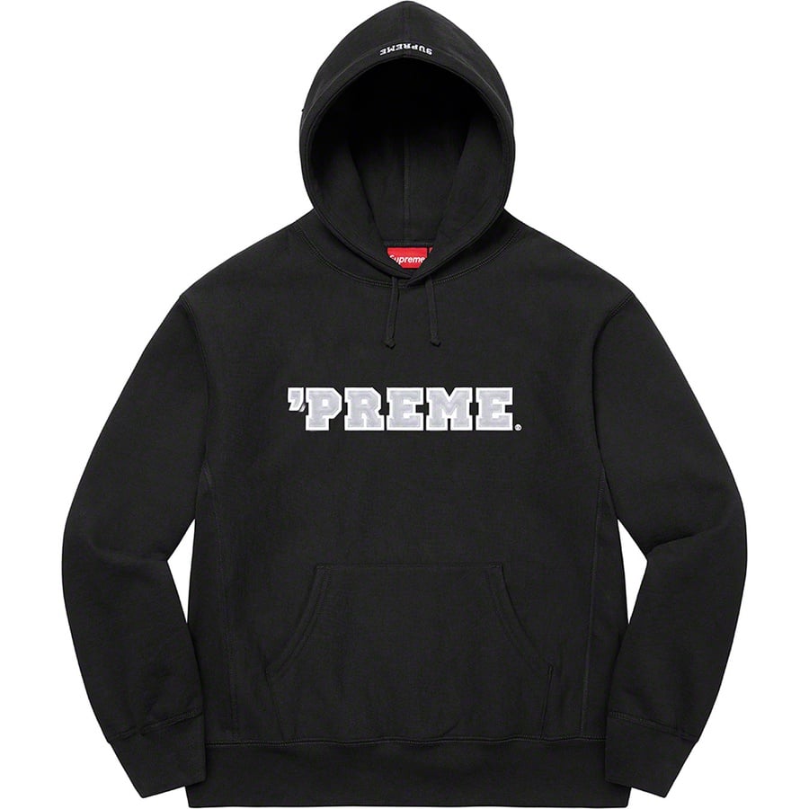 Details on Preme Hooded Sweatshirt Black from fall winter
                                                    2022 (Price is $158)