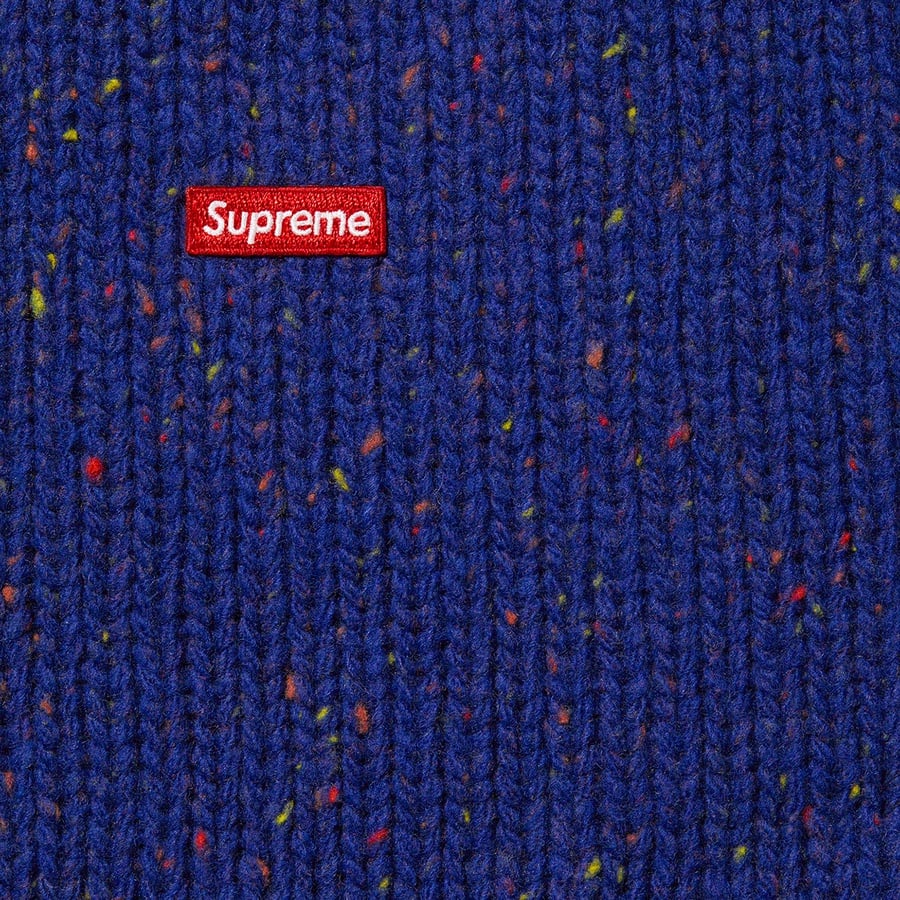 Details on Small Box Speckle Sweater Royal from fall winter
                                                    2022 (Price is $148)