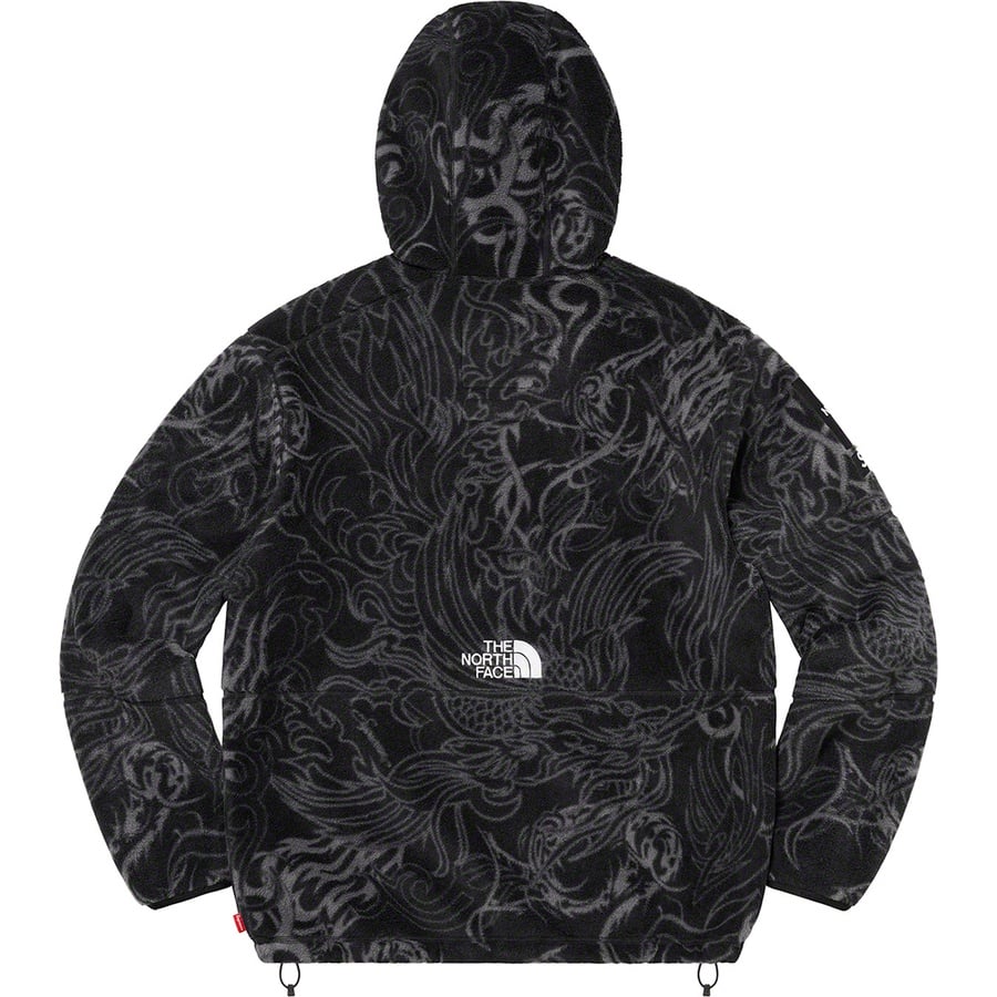 Details on Supreme The North Face Steep Tech Fleece Pullover Black Dragon from fall winter
                                                    2022 (Price is $288)