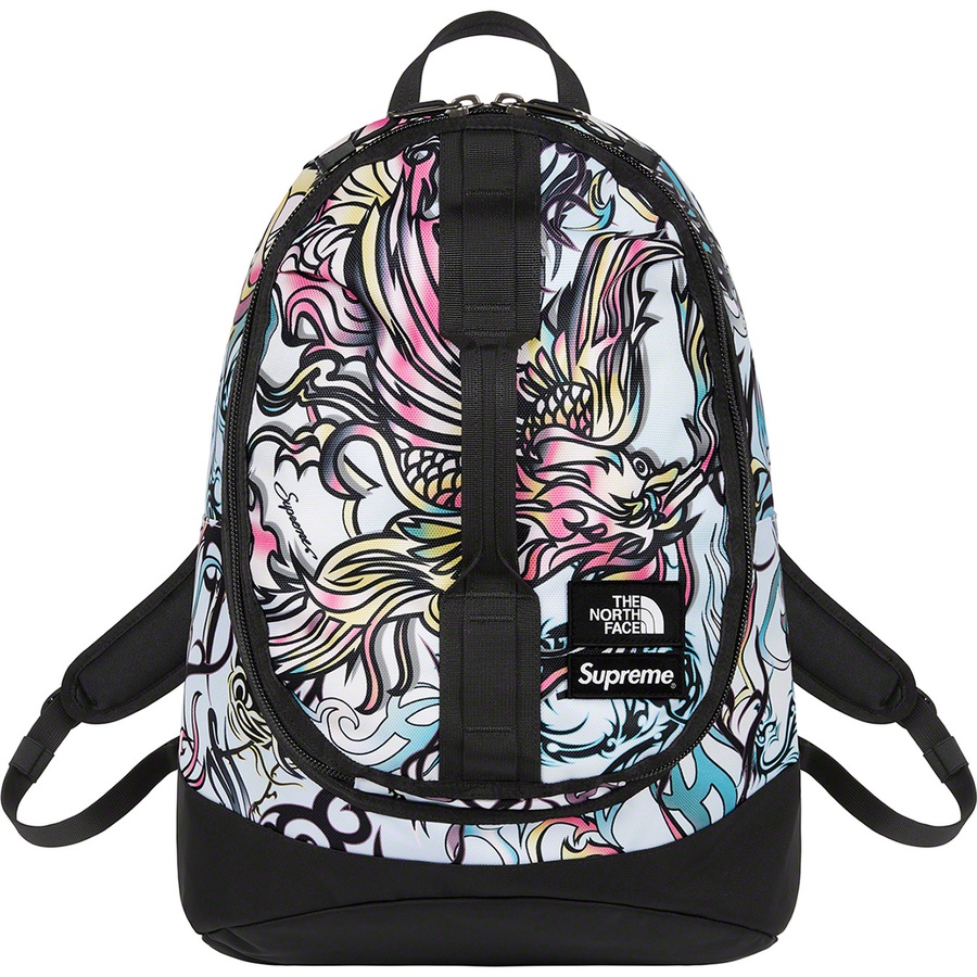 Details on Supreme The North Face Steep Tech Backpack Multicolor Dragon from fall winter
                                                    2022 (Price is $168)