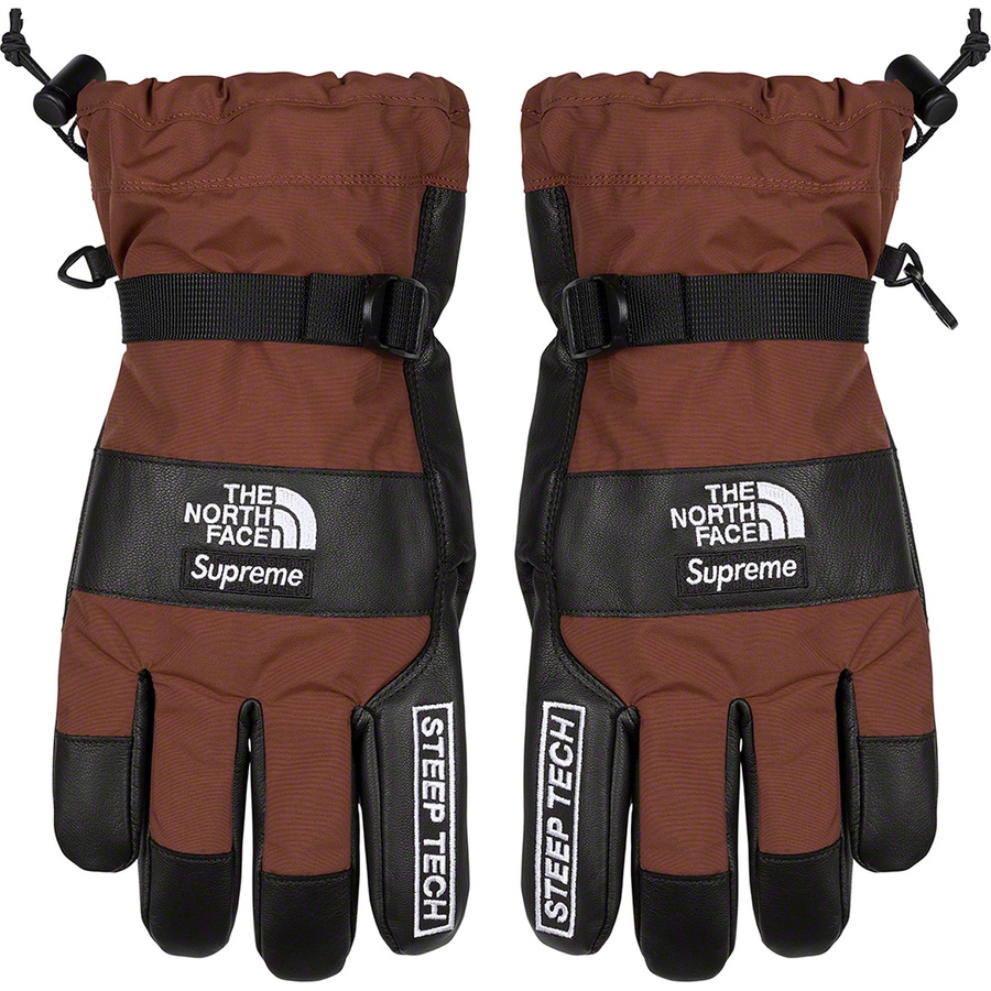 Details on Supreme The North Face Steep Tech Gloves Brown from fall winter
                                                    2022 (Price is $110)