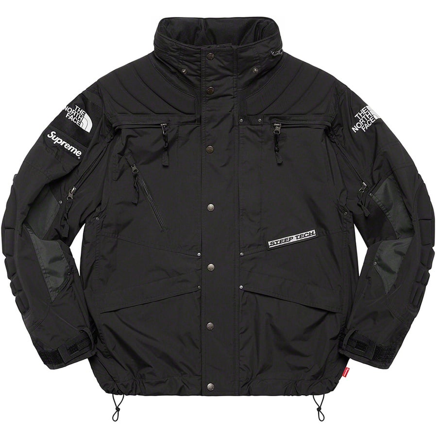 Details on Supreme The North Face Steep Tech Apogee Jacket Black from fall winter
                                                    2022 (Price is $398)