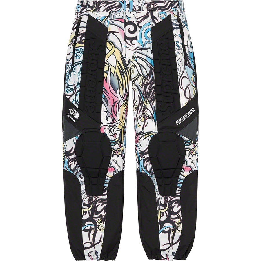 Details on Supreme The North Face Steep Tech Pant Multicolor Dragon from fall winter
                                                    2022 (Price is $298)